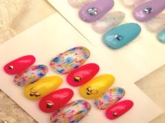 夏が一番似合うネイル！元気なカラーマーブルで誰よりも目立っちゃお♡