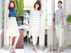 美人度高めなカジュアルは「白パンツ」があれば叶う！