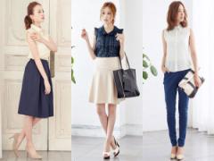 大人レディな清涼感！「ノースリブラウス」で上品色っぽく