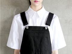 視線なんて気にしない。女の子漂うサロペット×ショート丈トップス7コーデ