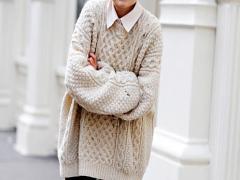 秋コーデのキーワードはもこもこ女子！ケーブルニットの温もりに包まれよう