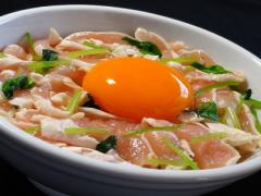 親子丼の概念を覆す！鶏の刺身に濃厚な黄身を絡めた「生親子丼」が絶品