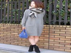 冬のふんわり女の子っぽワンピースのコーディネート♡