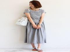 必須アイテム！太×細×カラー別ボーダーＴシャツの着こなし♪