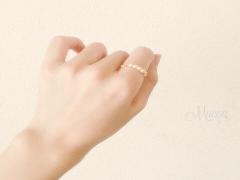 ‘華奢リング’だってガーリー希望♡suger suger meのアクセで手元に絶妙な美しさを。