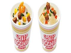 カップヌードル味のソフトクリーム！？気になる味の真相やいかに…。