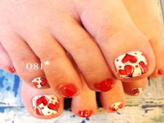デートにぴったり！女子力が高いフットジェルネイル♡