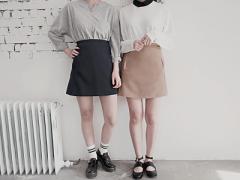 レトロなフォルムに恋する秋。台形スカートで作るガーリースタイル