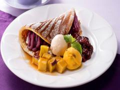 主役はたっぷりの紫芋！デニーズの和＆洋の秋スイーツにほっこり＊