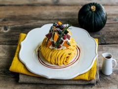 js.pancakeの新作！かぼちゃとクリームチーズのモンブランパンケーキ