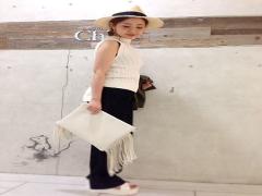 大人カジュアル派からの支持率高め！ワイドパンツ×ノースリーブニットの♡な関係。