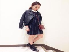 ストライプでクールレディなワンピースコーデ♪