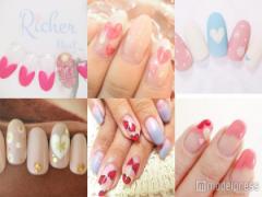 キュンとしちゃうハート柄ネイルに夢中！