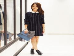 大人なお姉さんに憧れて。ストライプ×ベーシックカラーでスマートに決めるのです♡