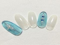 シースルーで涼しげに。夏にぴったりなシースルーネイルデザイン♡