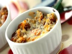 とろ～り卵とホクホクの根菜 「半熟卵の根菜カレーグラタン」
