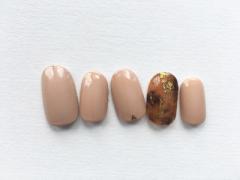 秋色の大人レオパードデザイン 【braceNail】