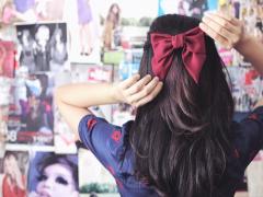 大人ガーリーを叶えます♡リボンバレッタを使った上品ハーフアップヘア