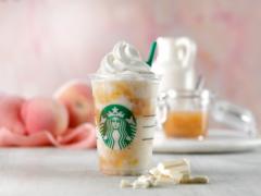 スタバ、ホワイトチョコ×ピーチのフラペ登場