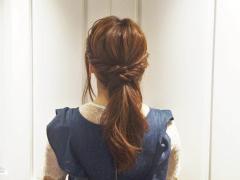 アレンジ初心者さん向けヘアアレンジ☆簡単3ステップのローポニーテールスタイル