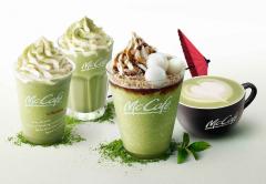 マックカフェ、黒蜜きなこ×抹茶のフラッペが仲間入り！人気の宇治抹茶シリーズ再び