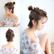 ショートボブの見違えヘアアレンジ！短めでもかわいい華やかなスタイルに変身♡