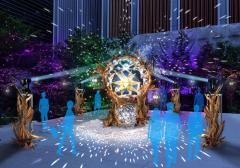 「NIHONBASHI-星降ル森」流星と光が連動するアート　星が降り注ぐロマンチックな演出も