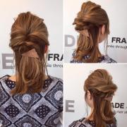 可愛くて防寒性が高い！「ハーフアップアレンジ」なら、首回りあったか♡