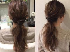 普通のポニーテールをもっと可愛く！ワンポイントヘアアレンジ