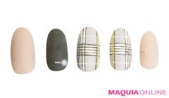 一番人気のグレンチェックを引き立てるのは、甘辛MIXスタイル | lMAQUIA