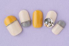 秋らしいマスタードを差し色に♡【365日ネイル】 |