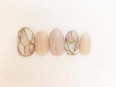 ロマンティックなモテネイル！ステンドグラス風はシェルシートで【365日ネイル】 |