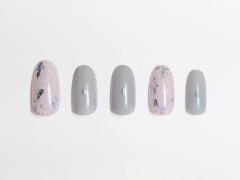 淡いトーンのダブルホイルネイル【365日ネイル】 |