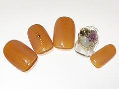 天然石パーツを主役にした秋色ネイル【365日ネイル】 |