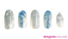 冬の夜空をロマンチックに輝かせる「雪の結晶」ネイル | lMAQUIA