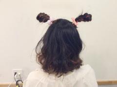 【イベント向け】丸い2本のツノがカワイイ★モンスターみたいなお団子ヘアアレンジ