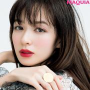 朱赤リップが主役！ 犬木愛さんが提案する好バランスな春色メイク | lMAQUIA