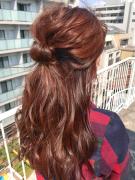 “ピンクブラウン”で叶う、トレンドモテ髪まとめ♡