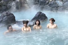 天木じゅん＆菊地亜美＆岡田紗佳、温泉混浴で北海道の“雪絶景”満喫