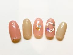 指先にフラワーリース♪大人ガーリーネイル【365日ネイル】 |