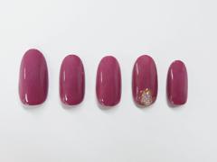 上品ボルドーの大人ワンカラーネイル【365日ネイル】 |