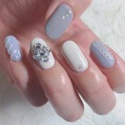 シールで簡単♡ニット＆雪の結晶ネイル見本帳