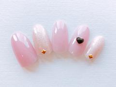 クリアピンク×ピンクラメのモテかわネイル【365日ネイル】 |