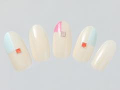 垢抜けネイルで同期会へ！　洗練度UPの“春カラーブロックアート”【365日ネイル】 |