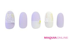 ふんわり甘い、春色ツイードの「ラベンダー」ネイル | lMAQUIA