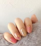 褒められ確実♡セルフでもできるピンク×ゴールドのネイルデザイン集