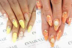 色鮮やかなオレンジ＆イエローが気になる！ハッピーカラーで作る春ネイル