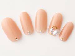 仕事の手が軽やかに♪　上品な“全指アート”のベージュネイル【365日ネイル】 |