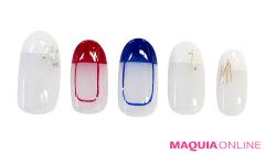 旬のエッジーなラインで、スタイリッシュな「トリコロール」ネイル | マキアオンライン（