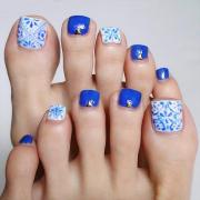 100均ポリッシュでスタイリッシュに仕上げる！ 爽やかエスニックタイルネイル【ギ☆のセル